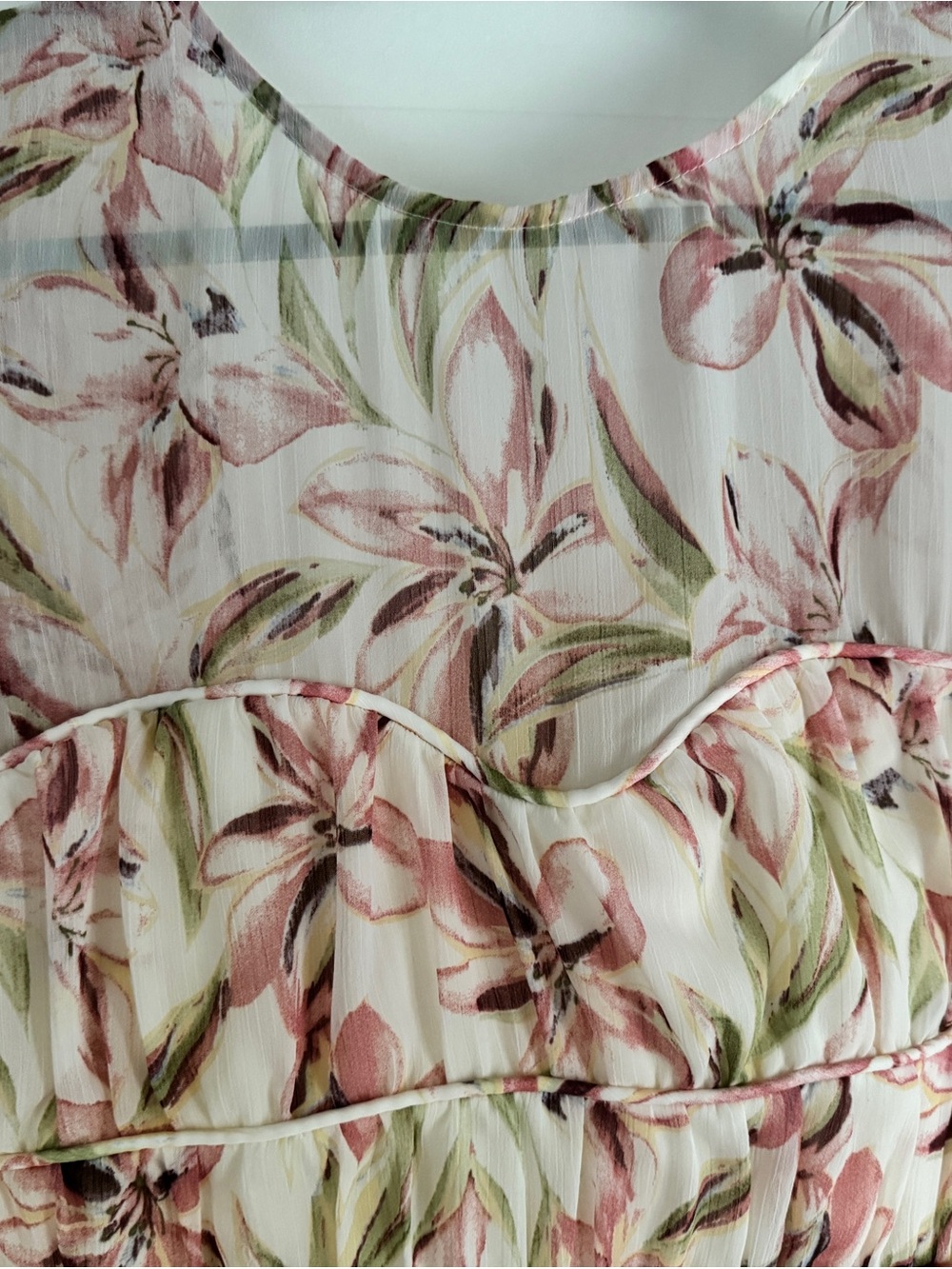 ASTR the Label - floral long sleeve tiered dress